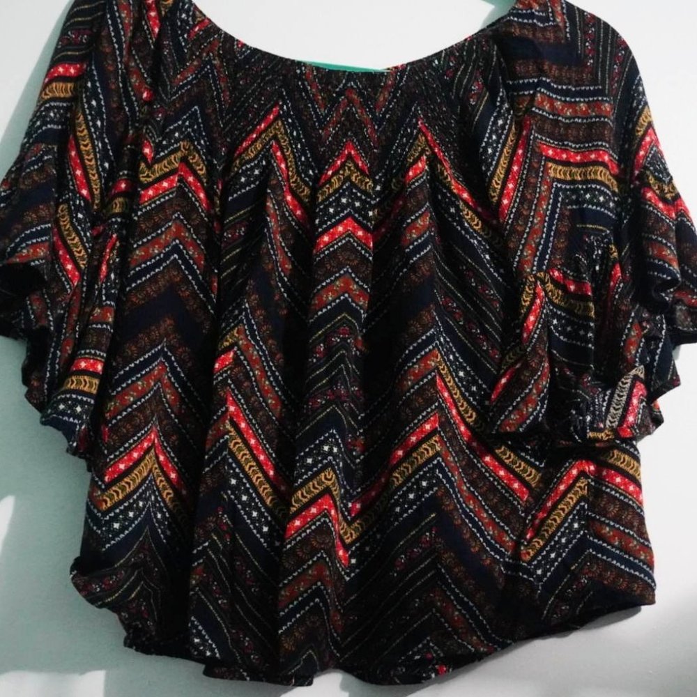 Ana blouse with short bell sleeves
